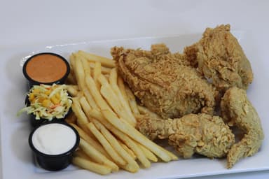 4 Pcs Broasted Meal